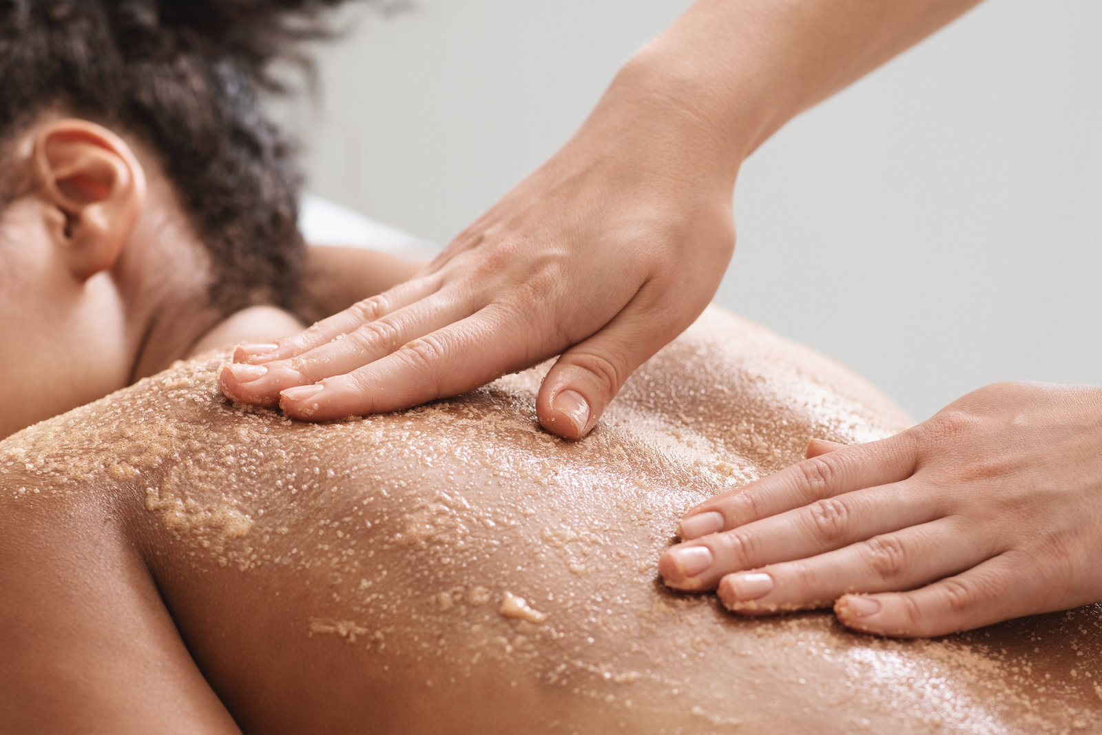 Relaxing massage treatment in the calm retreat treatment room